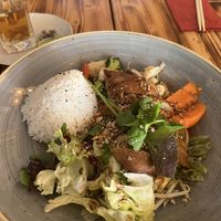 Reis mit veganer Ente  at Lôc Vegan in Mainz