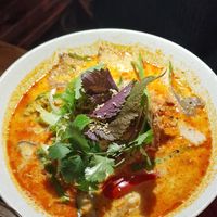 Udon coconut curry soup at Lôc Vegan in Mainz