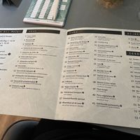 Menu at Rozey in Delft