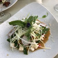 snow peas with silken tofu at Shambala in Ljubljana