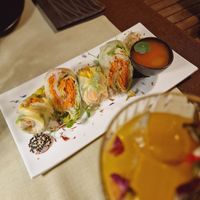 Spring rolls at Shambala in Ljubljana
