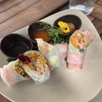 Fresh summer rolls  at Shambala in Ljubljana