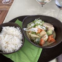 Green thai curryy  at Shambala in Ljubljana