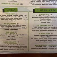 Menu in the restaurant – not identical to menu on their web page at Spitz in Portland