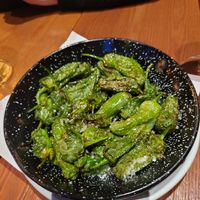 Padron peppers seasoned nicely at Croak's in Girona