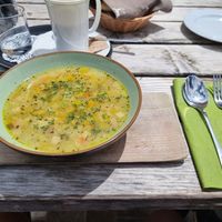 Vegan vegetable soup at Eko hiša Na razpotju in Logarska Dolina
