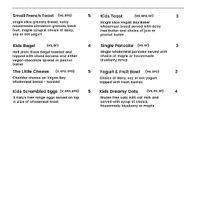 Kids menu  at Dreamy Goat Coffee Co. in Inverurie