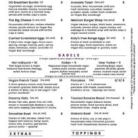 Main menu  at Dreamy Goat Coffee Co. in Inverurie