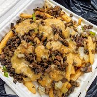 Philly cheesesteak fries at Philly Vegan in Richmond
