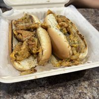 Chicken sliders  at Philly Vegan in Richmond