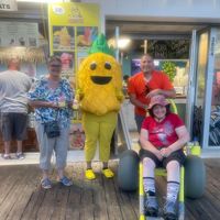 Couldn’t resist the chance to take a photo with a pineapple!  at The Chillin Pineapple in Wildwood