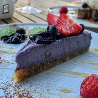 Blueberry cheesecake  #Veganuary at Ahimsa in Mallorca