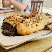 Choc croissant  at Ahimsa in Mallorca