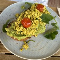 Tofu scramble toast   at Ahimsa in Mallorca