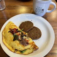 An entire vegan menu has been added since I last visited Turning Point. They have Just Eegg, Beyond meat sausage and vegan pancakes. Also oat milk lattes!  #Veganuary at Turning Point in Marlton