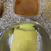 Sauce comes on the side at Francesinha em Casa in Portimao