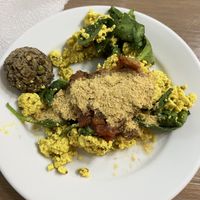 Tofu scramble, lentil patties   at Tidal Creek Food Co-op in Wilmington