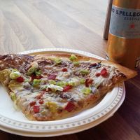 Thaie pizza at Chez Zac Pizzeria in Montreal