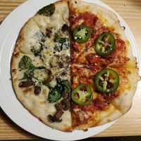 Goombas et El diablo :) at Chez Zac Pizzeria in Montreal