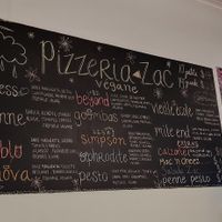 Menu sur le tableau at Chez Zac Pizzeria in Montreal