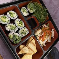 Veggie bento box  at Wasabi Sushi Bar in Whitefish