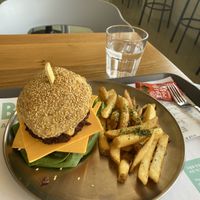 Cheese burger + x cheese and fries   at Breaghetti Itaewon in Seoul
