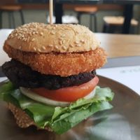 Hashbrown burger at Breaghetti Itaewon in Seoul