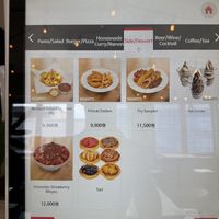 Desert menu   at Breaghetti Itaewon in Seoul