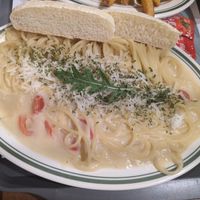 Cream pasta (with no mushrooms and extra cheese) at Breaghetti Itaewon in Seoul
