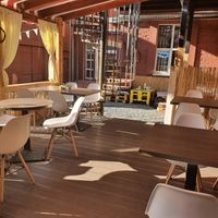 Outside terrace at Veggie Bar in Minsk