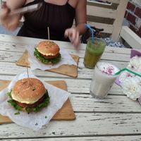 31.08.2025 on the beautiful terrace behind the cafe at Veggie Bar in Minsk