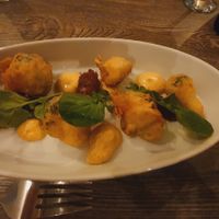 Tempura brocolli with tikka mayo starter at Castle Bistro in Londonderry