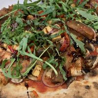 Vegan pizza with tofu  at il Molino in Kyiv