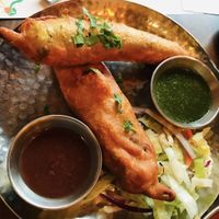 Vegetable Samosa at Indian Tiffin Room in Cheadle