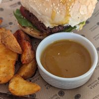 Vegan burger at Resto Bar Taraca in Kotor