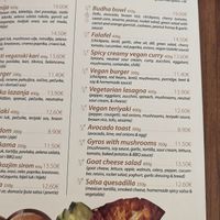 Veg'n menu section at Resto Bar Taraca in Kotor