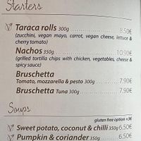 menu  at Resto Bar Taraca in Kotor