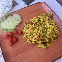 Tofu scramble, a bit bland  at Resto Bar Taraca in Kotor