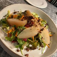 Red Oak Leaf and Poached Pear Salad  at Federal Fritter in Rehoboth Beach