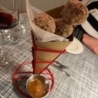 Apple Pie Fritters with Vanilla Caramel Sauce  at Federal Fritter in Rehoboth Beach
