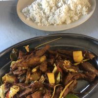 Tom yam chicken  at Gandhi's Vegetarian Restaurant in Kuala Lumpur