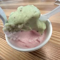 Mint Chocolate Chip and Ruby Red Grapefruit Sorbett  at Sarah's Handmade Ice Cream in Bethesda
