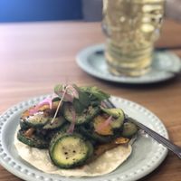 Zucchini taco at Coco y El Alacrán Café in Puebla