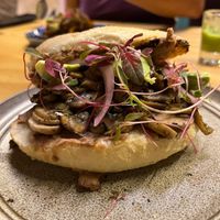 Torta de hongos  at Coco y El Alacrán Café in Puebla