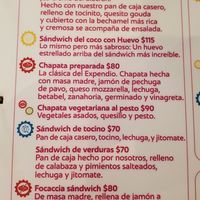 The sandwich de tocino is NOT vegan; it contains real bacon. at Coco y El Alacrán Café in Puebla
