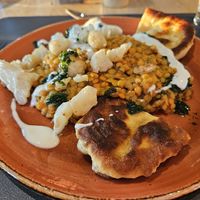 Dhal with pan-fried bread at Hotel Pension Tyrol in Telfs