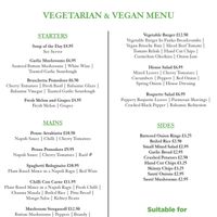 Menu  at Mondo in Coatbridge