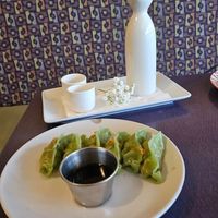 Veggie dumplings at Sushi Siam in Taos