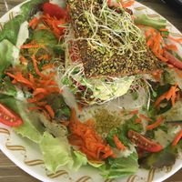 Raw burger at Rainbow Living Foods in Kapaa