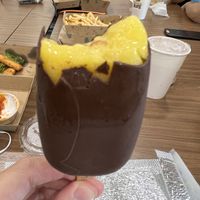 Mango popsicle- too sweet!  at VEGANBURG - Eunos Flagship Outlet in East Singapore